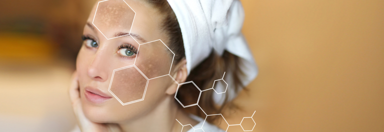 woman with focus on skin barrier function