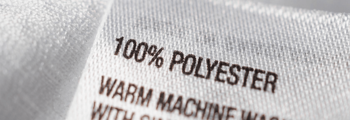 clothing tag that says 100% Polyester