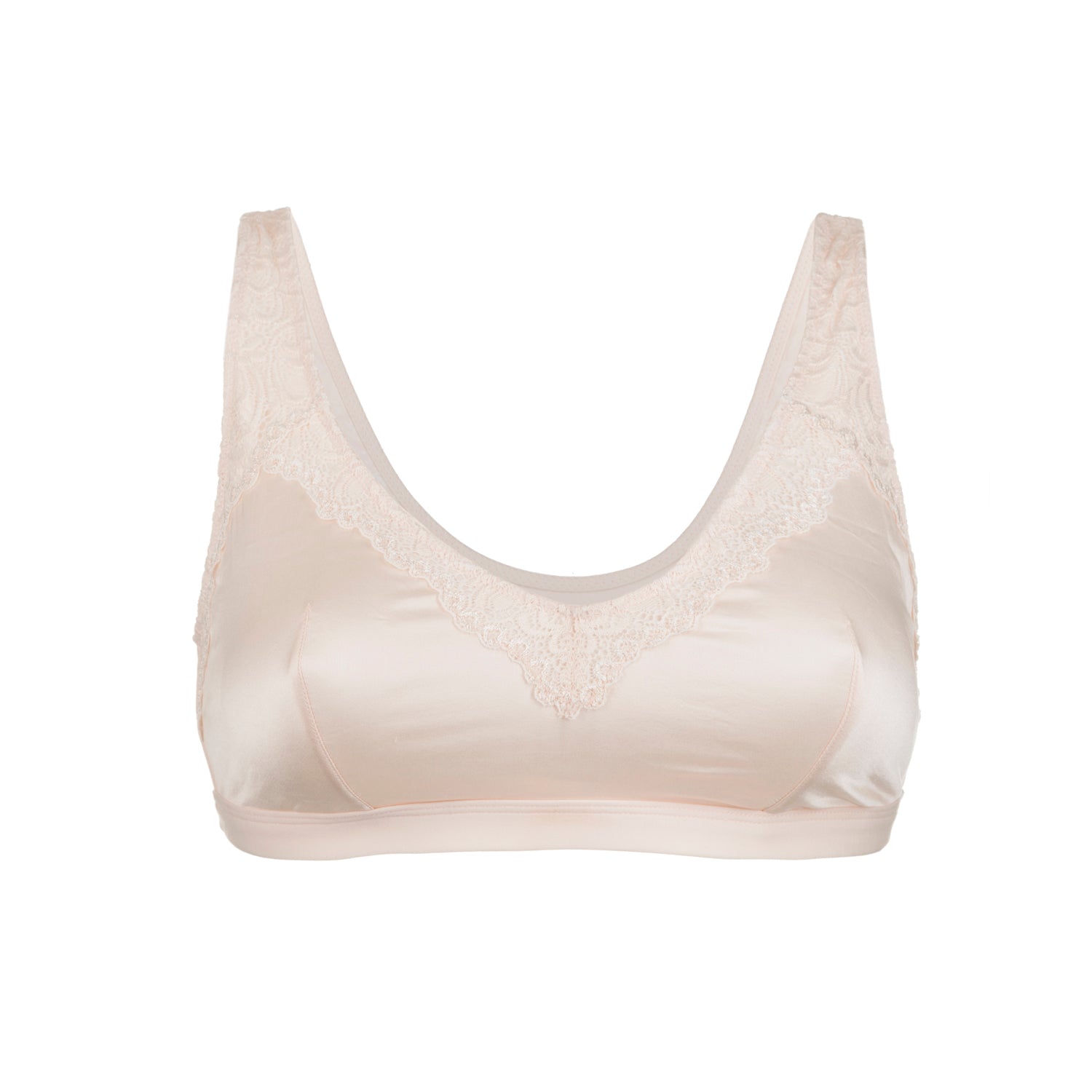 Buy Selfcare Women's Non Padded White and Pink Pure 100% Soft