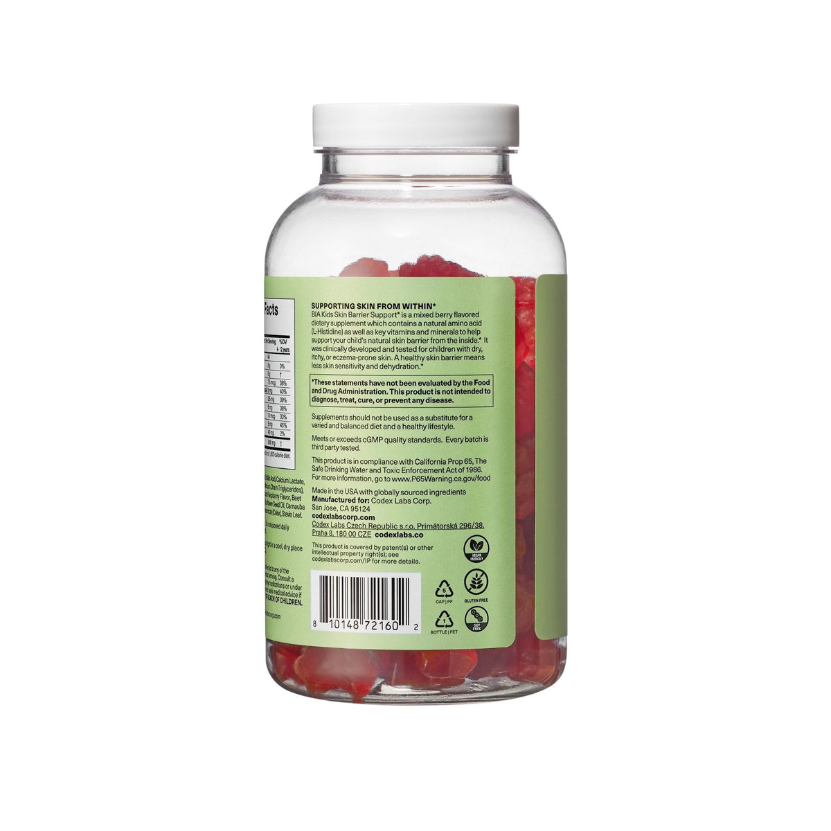 BIA Kids Skin Barrier Support & Eczema Gummies with L-histidine (Age 4-12Y)