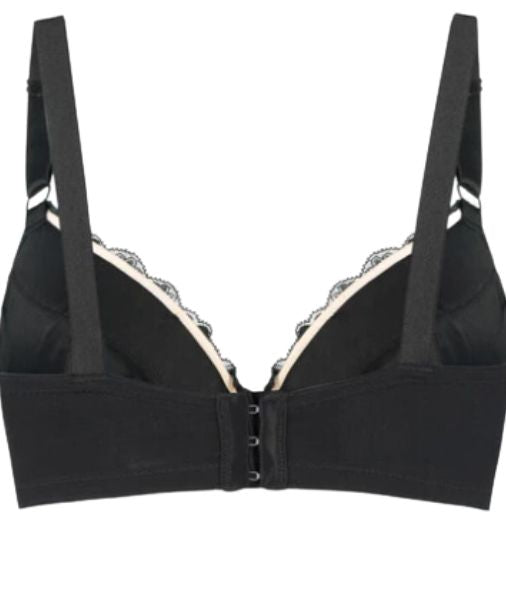 back view of Debbie Lace and Organic Cotton and Silk Latex-Free Bra