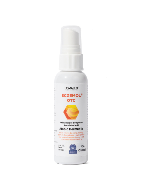 Eczemol OTC Topical Skin Spray with white background