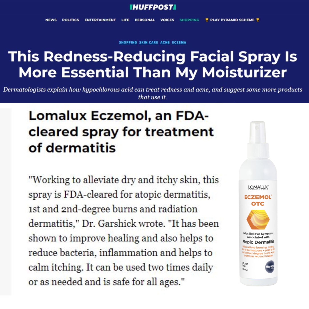 LomaLux Eczemol OTC Topical Eczema Spray with Hypochlorous Acid (HOCl)