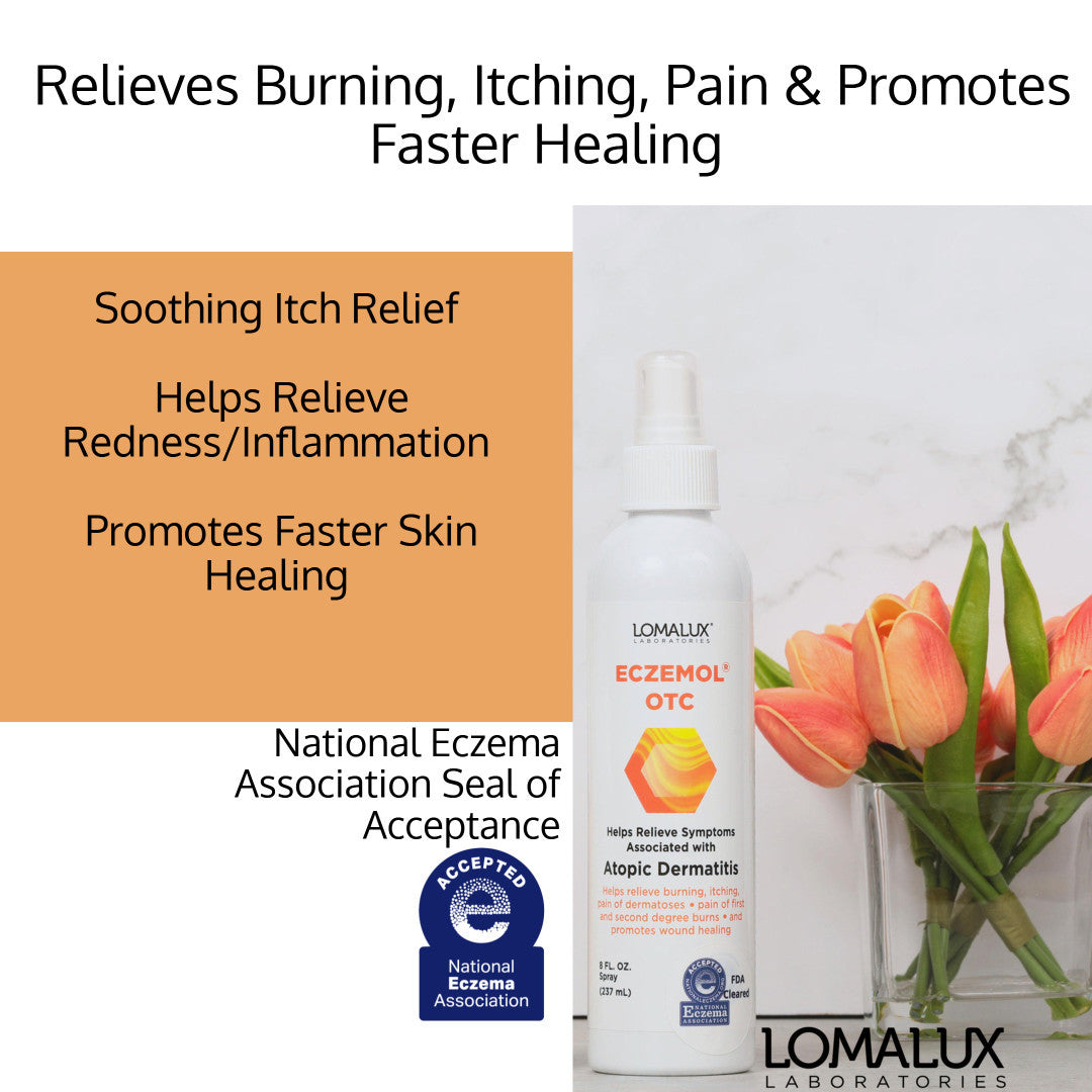 LomaLux Eczemol OTC Topical Eczema Spray with Hypochlorous Acid (HOCl)
