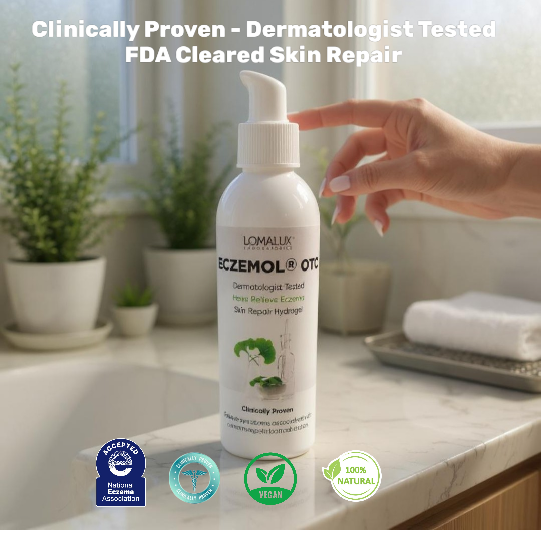 LomaLux Eczemol OTC Topical Eczema Spray with Hypochlorous Acid (HOCl)