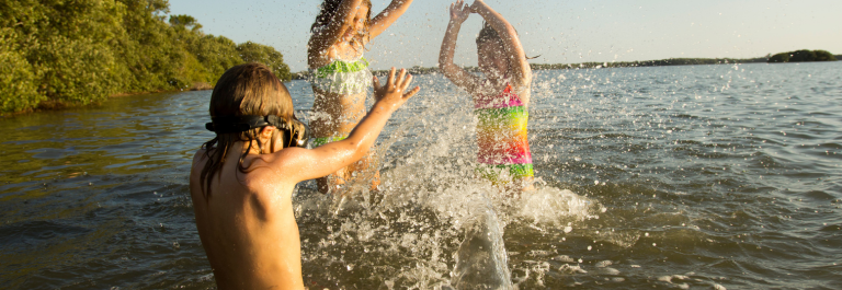 Children swimming in lake - Cercarial Dermatitis