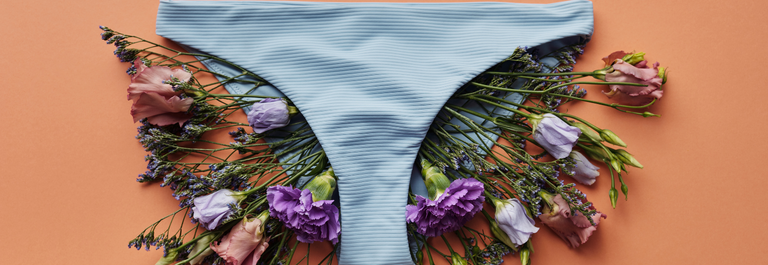 underwear with flowers under it