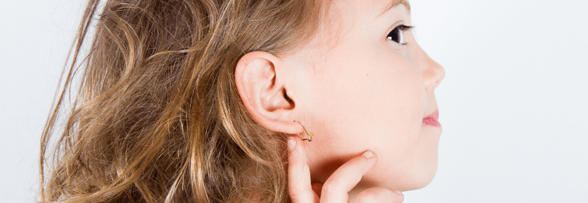 little girl side profile showing her ear