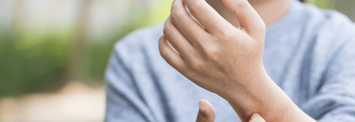 close up shot of person's arm