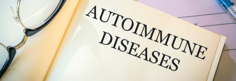 book that says 'autoimmune diseases' on paper