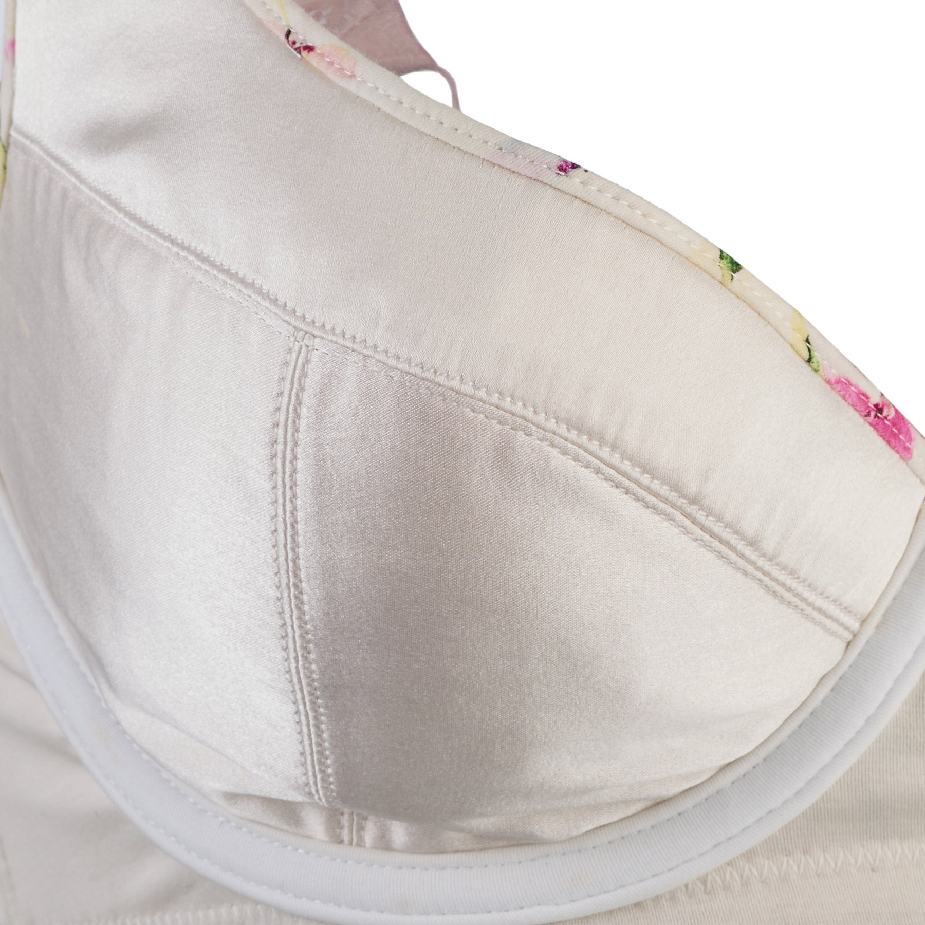 inside view of bra cup that's free from harmful dyes, chemicals, or bleach