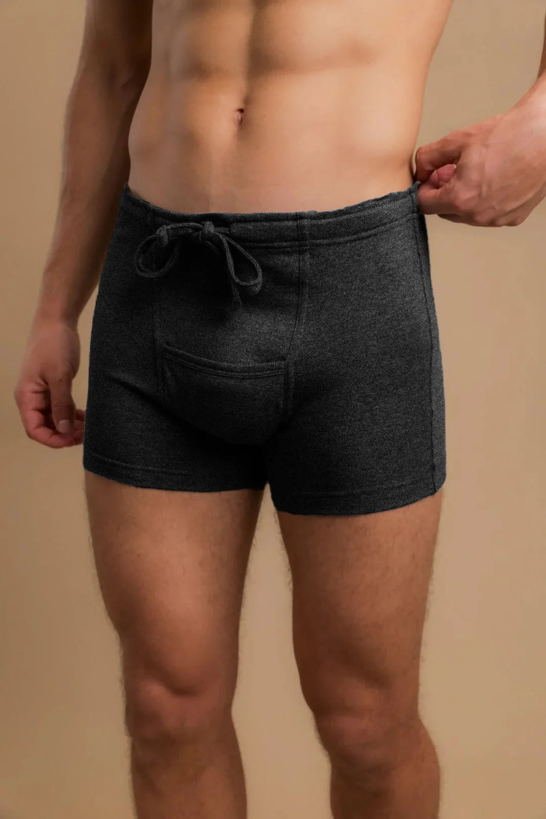 Cottonique 100% Organic Cotton Men's Drawstring Boxers - Elastic Free Briefs w/ Fly