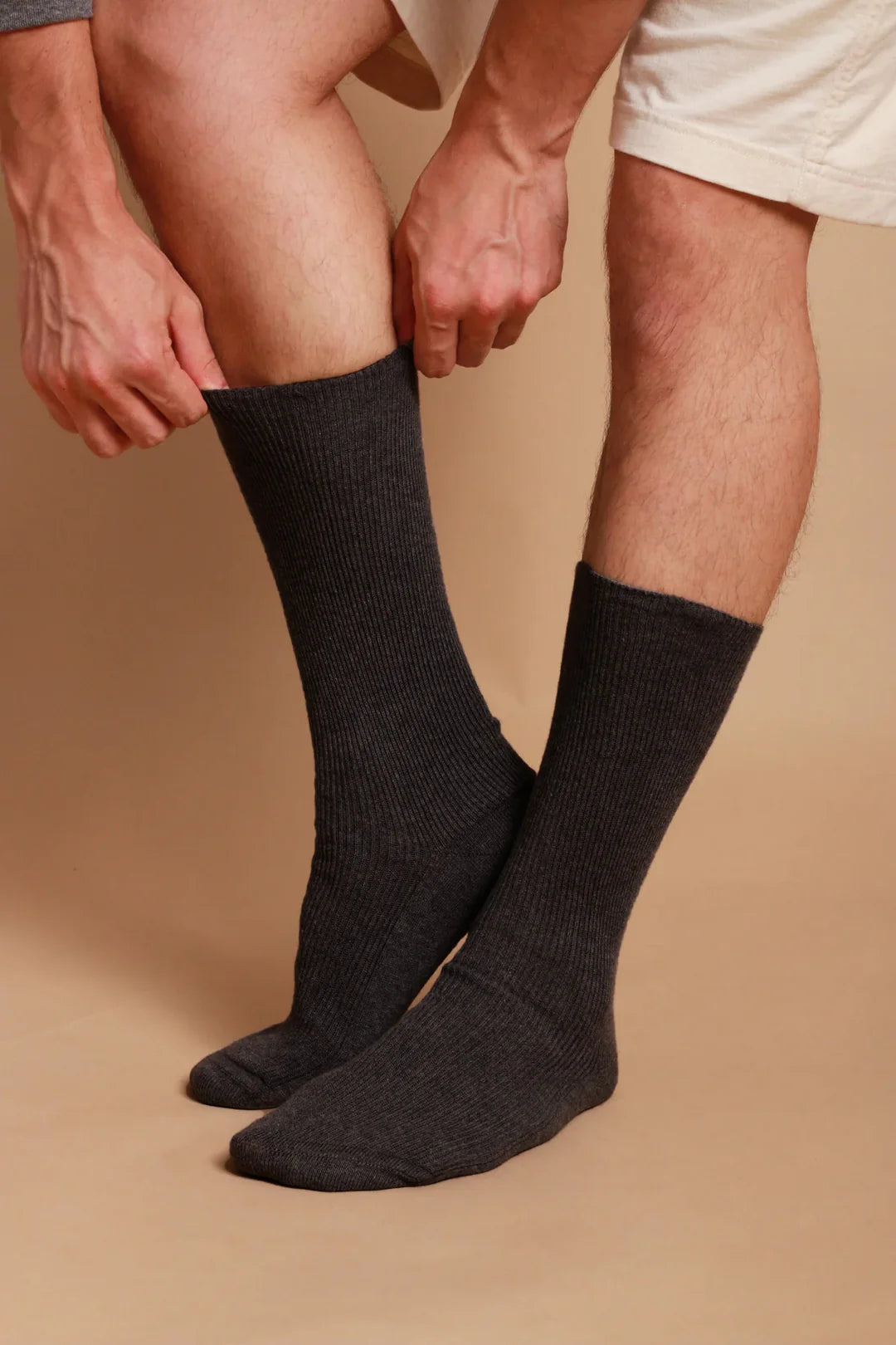 Cottonique 100% Organic Cotton Crew Socks for Adults (Lightweight) -2 Pack