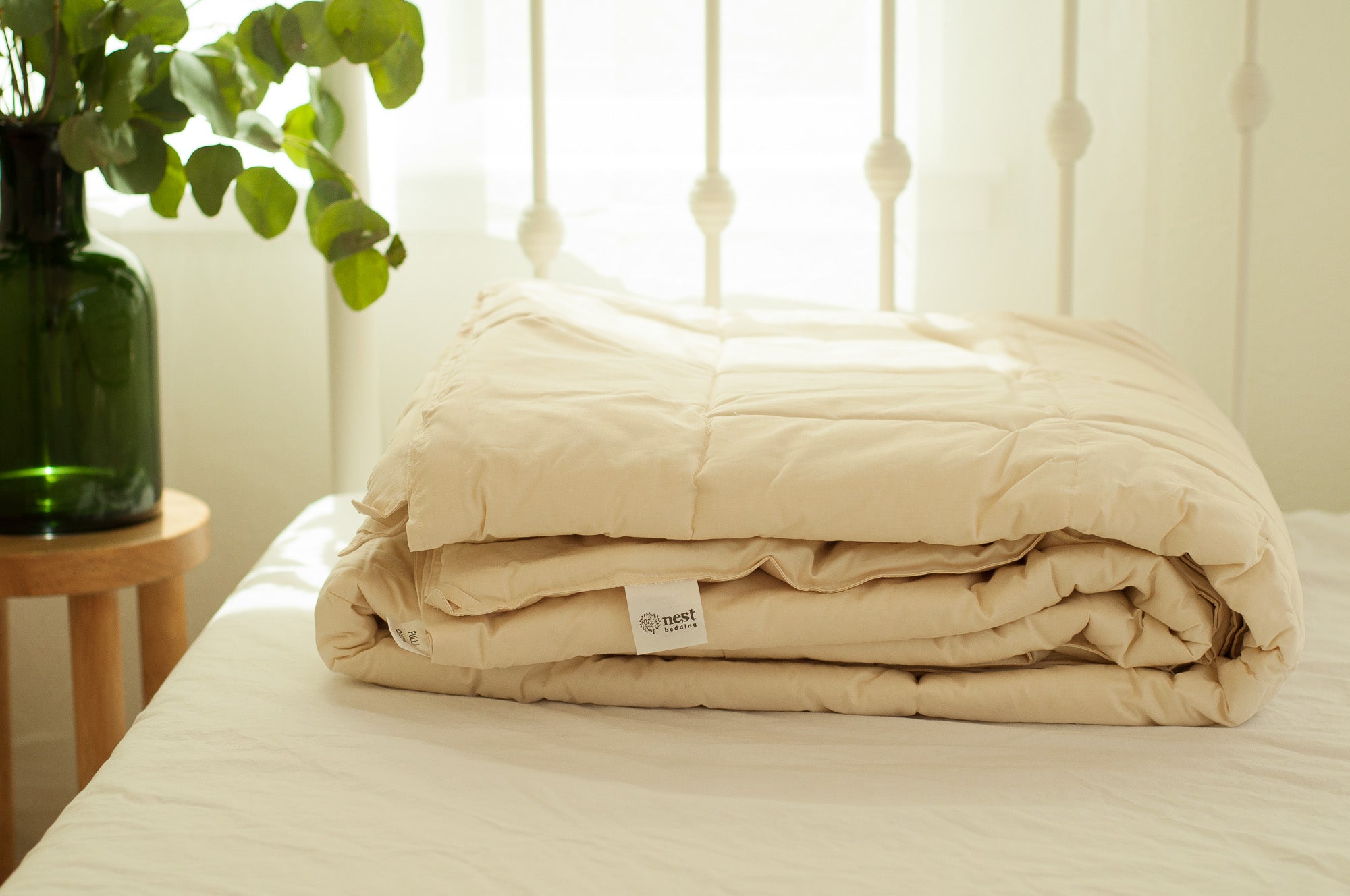 Wool & Cotton Comforter - Lightweight, Breathable & Temperature-Regulating