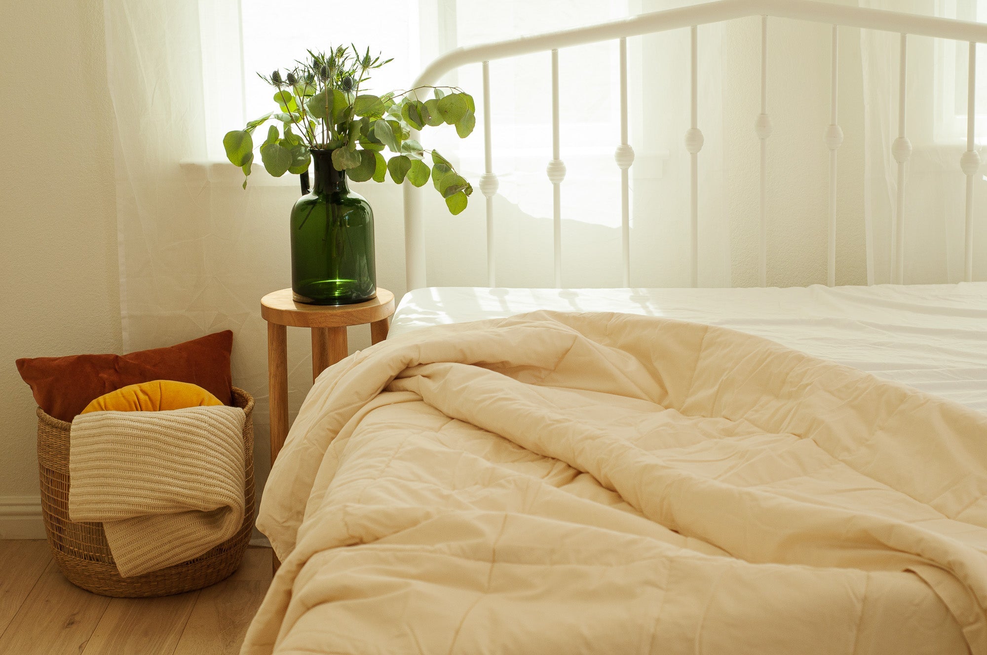 Wool & Cotton Comforter - Lightweight, Breathable & Temperature-Regulating
