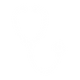 Doctor Stethoscope icon in white