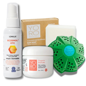 natural skincare product bundle grouped together