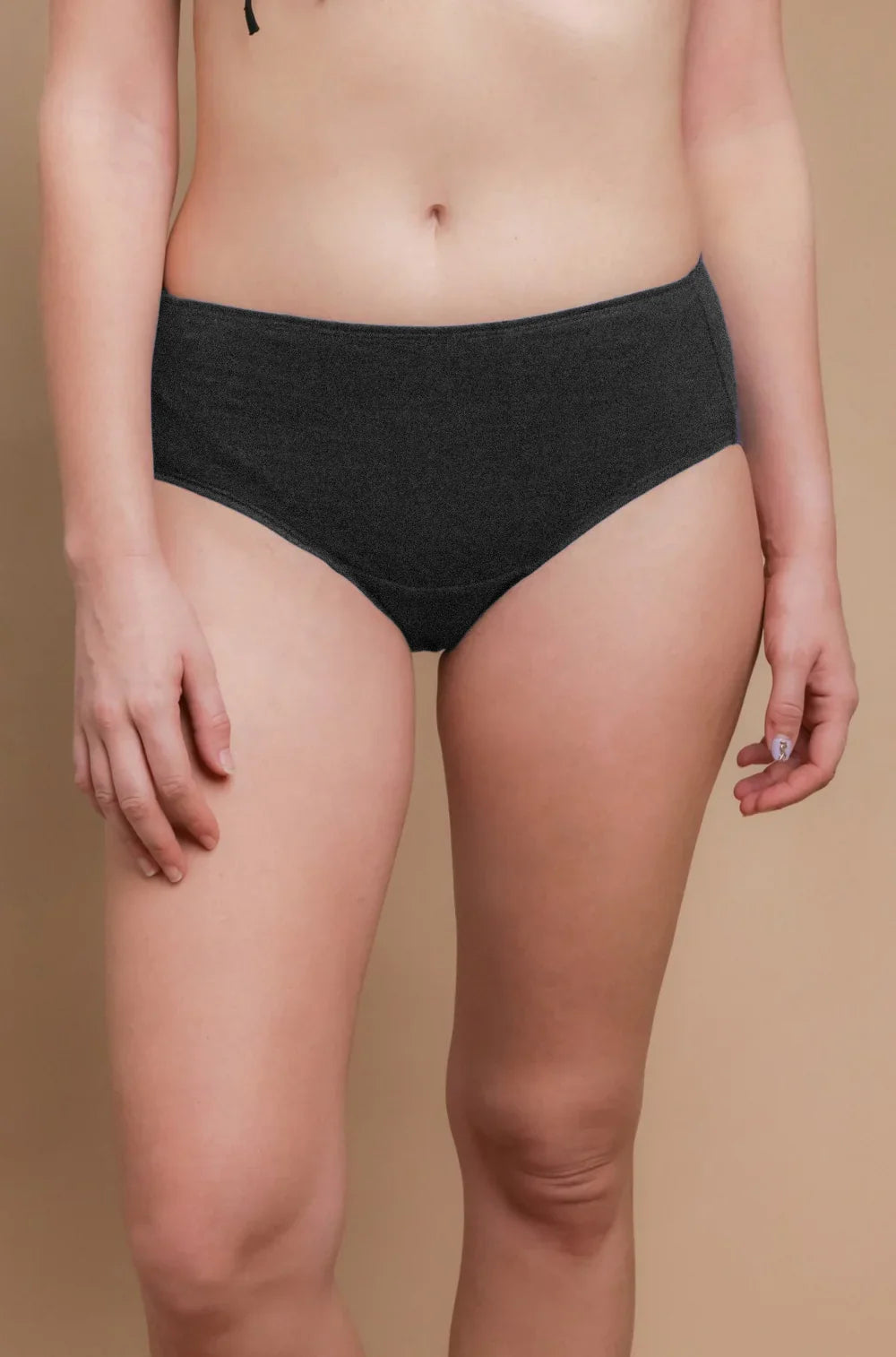 Cottonique 100% Organic Cotton Women's Latex Free Panties - Waist Briefs - 2 Pack