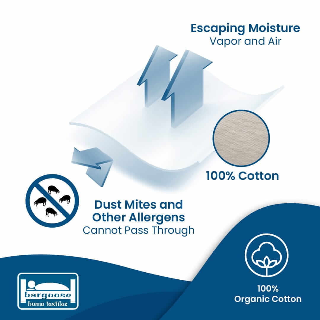 Organic Cotton Mattress Encasement for Allergies, Dust Mites & Sensitive Skin | AllergyCare™