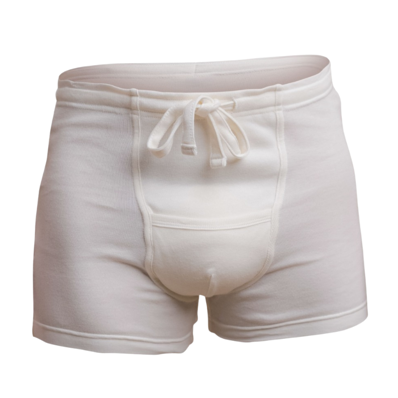 100% Organic Cotton Men's Drawstring Boxers - Elastic Free Briefs