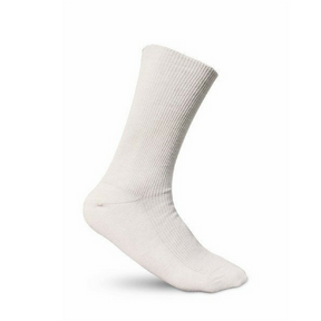 white cotton hypoallergenic socks for foot eczema with detailed ribbing