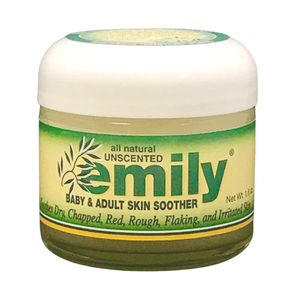 One jar of the baby and adult skin soother itchy eczema treatment by emily skin soothers.
