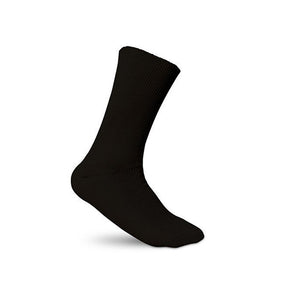 black cotton hypoallergenic socks for foot eczema with detailed ribbing