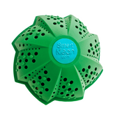Large green rubber mineral ball with SmartKlean blue logo in the center.